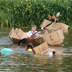 Kids Cardboard Boat Race